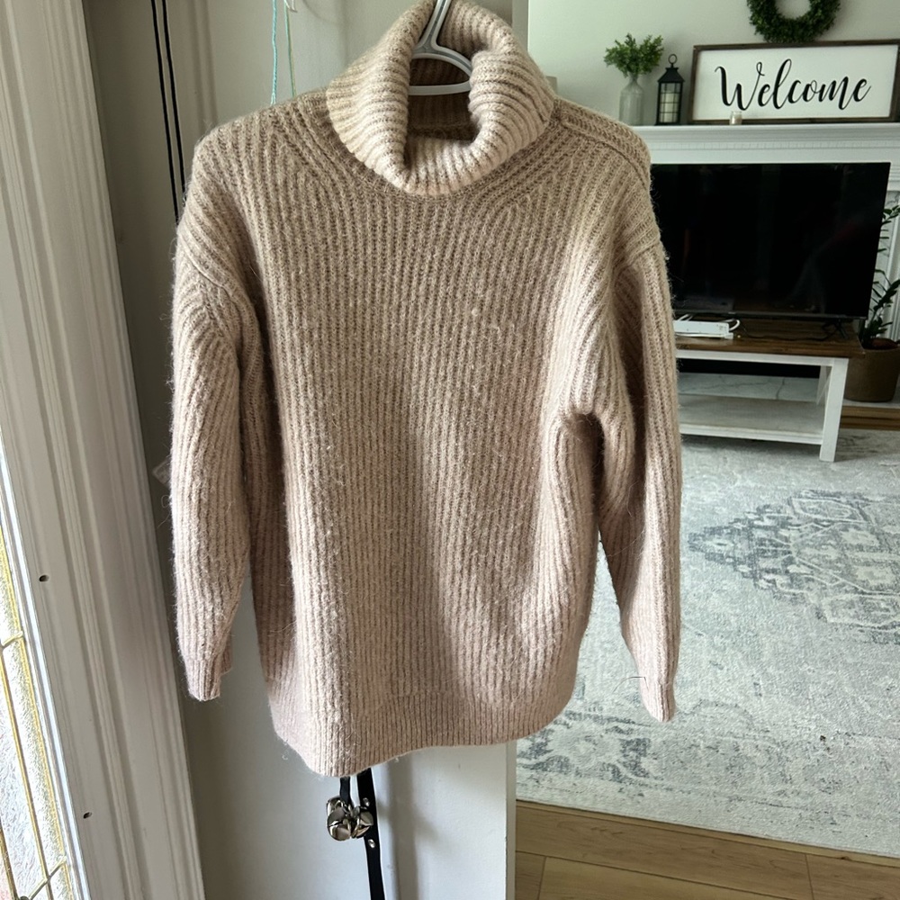 Lou & Grey sweater oatmeal colored oversized